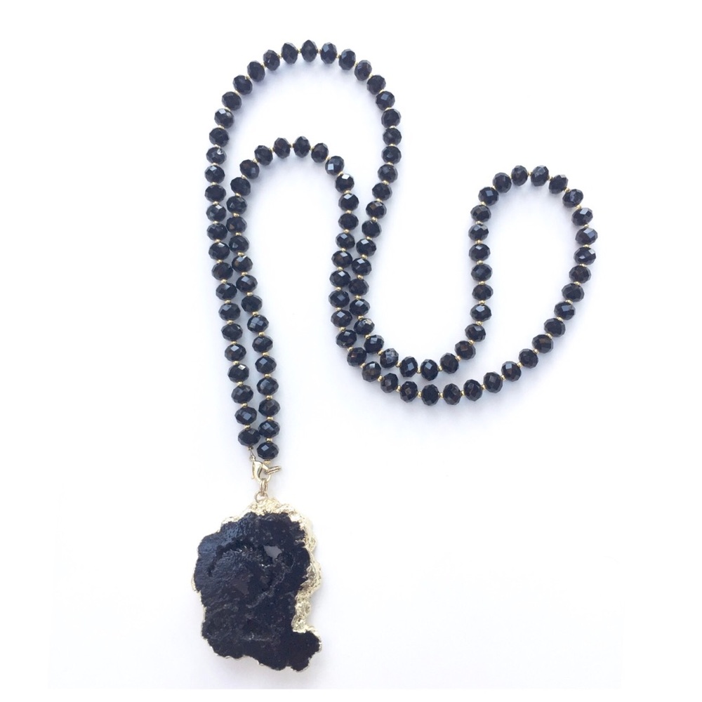 Black Gemstone Necklace